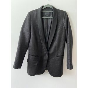 Boyfriend Style Blazer Shimmering Black
